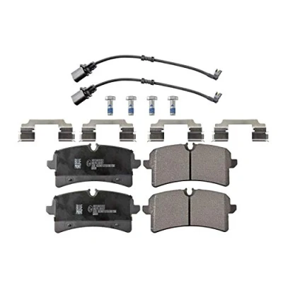 Abbildung von FEBI BILSTEIN 116341 Bremsbelagsatz Hinterachse inkl. Verschleißwarnkontakt mit Befestigungsmaterial Anbaumaterial AUDI: A8 D4, PORSCHE: Macan