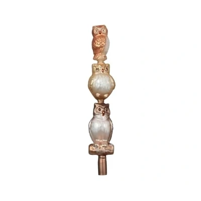Abbildung von Kaemingk Christbaumspitze Glas Eulen 35cm hoch aussergewöhnliche Baumspitze Weihnachtsbaumspitze Christbaumschmuck &amp; Weihnachtsbaumschmuck Braun