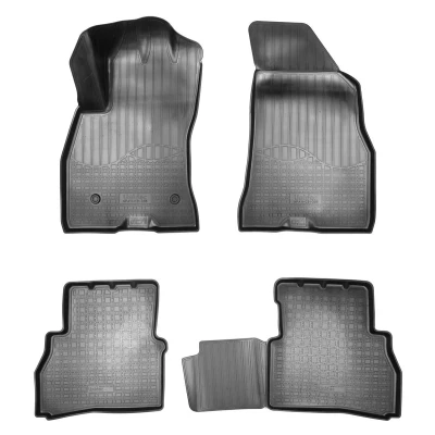 Abbildung von Recambo 3D Gummi Fussmatten hinten passend für FIAT Doblo II ab BJ 2010&gt; passgenau + Rand