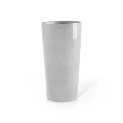 Abbildung von Ecopots Amsterdam halbhoch 66 cm(H) weiß grau Pflanzen/Blumentopf