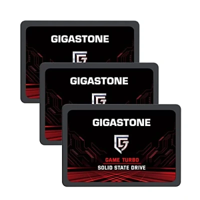 Abbildung von Gigastone SATA SSD 256GB (3er Pack) 2,5 Zoll 3D NAND Bis zu 520MB/s interne III Festplatte Kompatibel mit Laptop und PC Desktop Festkörper Laufwerk 2,5&quot; SLC Cache Performance