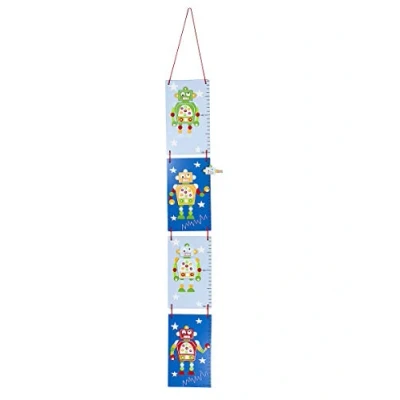 Abbildung von Mousehouse Gifts Messlatte Blau Roboter für Kinder oder Baby Jungen Kinderzimmer