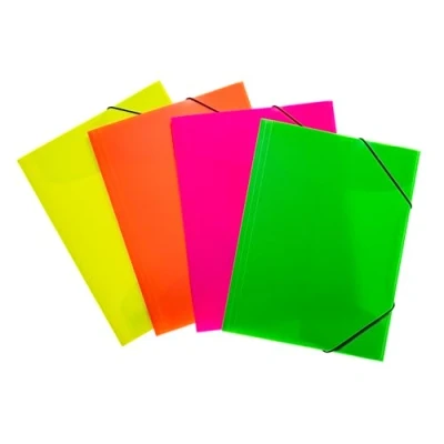 Abbildung von HERMA 19596 Sammelmappen A4 Transluzent Neon Sortiment, 12 Stück, Kinder Eckspanner Mappen aus Kunststoff mit Innenklappen &amp; Gummizug, stabiles Einschlagmappen Set Plastik für Jungen Mädchen