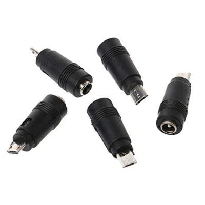 Abbildung von BIlinli 5 Stück 5,5x2,1mm Buchse auf Micro USB Stecker DC Power Connector Adapter