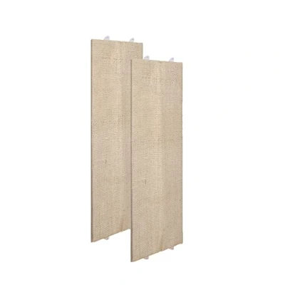 Abbildung von BigDean Kratzbrett 2x Katzenkratzbrett Eckkratzbrett Wandkratzbrett Kratzwand Sisal 80cm, (2 tlg)