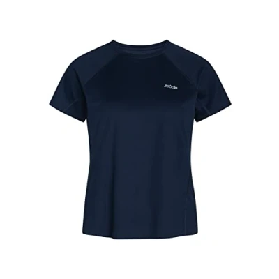 Abbildung von ZEBDIA Women&#039;s Women Sports Chest Print Navy T Shirt, L