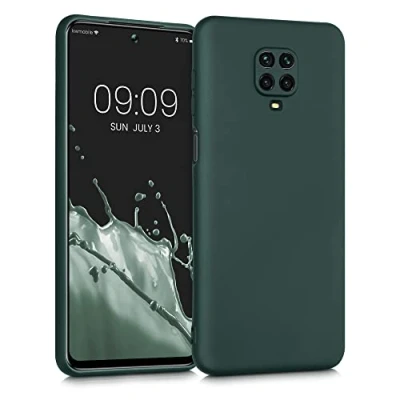 Abbildung von kwmobile Case kompatibel mit Xiaomi Redmi Note 9S / 9 Pro Max Hülle Schutzhülle aus Silikon metallisch schimmernd Handyhülle Metallic Petrol