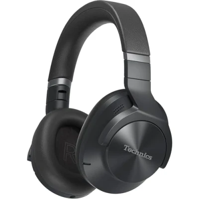 Abbildung von Technics Kabellose Kopfhörer mit Geräuschunterdrückung, High Fidelity Bluetooth Mehrpunkt Konnektivität, beeindruckender Anrufqualität und bequemer Passform EAH A800 K Schwarz