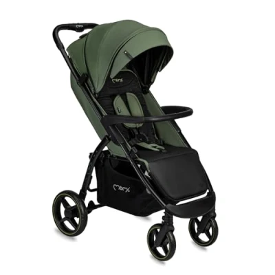 Abbildung von MoMi MIYA EVA, Kinder Buggy Kinderwagen ab dem 6. Monat (bis 22 kg), regulierbarer 5 Punkt Sicherheitsgurt, Einkaufskorb, Fußsack, Getränkehalterung, Regenschutz und Insektenschutz
