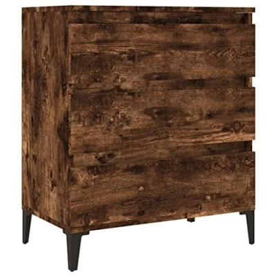 Abbildung von vidaXL Sideboard mit Schubladen Schrank Anrichte Beistellschrank Kommode Schubladenschrank Mehrzweckschrank Räuchereiche 60x35x70cm Holzwerkstoff