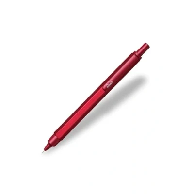 Abbildung von Rhodia 9394C Druckbleistift scRipt, für Graphitminen Standard 0,5 mm geeignet, aus gebürstetem Aluminium, Rot, 1 Stück