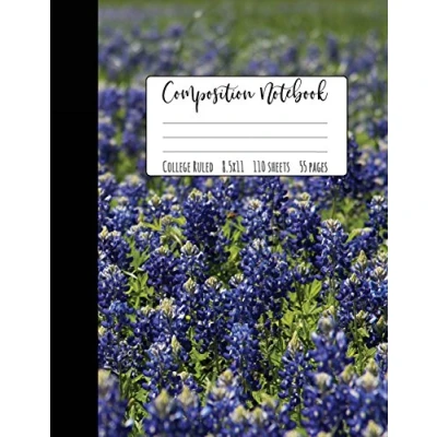 Abbildung von Bluebonnet Composition Notebook College Ruled: Texas Pride, Gifts, Lone Star State Notebook, Notebooks, School ... Book, Journal, 8.5&quot; x 11&quot;