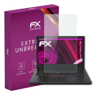 Abbildung von atFoliX Glasfolie kompatibel mit Lenovo ThinkPad T480 Panzerfolie, 9H Hybrid Glass FX Schutzpanzer Folie