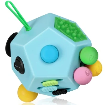 Abbildung von VCOSTORE Fidget Cube mit 12 Seiten, Infinity Anti Stress Würfel Spielzeug für Erwachsene Kinder ADHS,ADD,ASD,ADHD