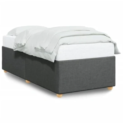 Abbildung von vidaXL Bett Bettgestell ohne Matratze Dunkelgrau 100x200 cm Stoff