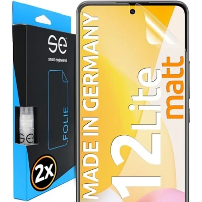 Abbildung von 2x se® 3D SCHUTZFOLIE Entspiegelt für Xiaomi 12 Lite 5G, Anti Glare, 100% Fingerabdruck &amp; FaceID kompatibel, einfache blasenfreie Installation, Matt, Stoß Kratzfest TPU Material, aus Deutschland