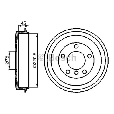 Abbildung von BOSCH 0 986 477 043 Bremstrommel 269,9 Hinterachse BMW: 3 Compact, Limousine, Coupe