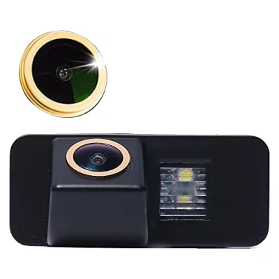 Abbildung von 【Fisheye Glaslinse】 IP68 industriell wasserdicht und stoßfest Hochwertige Kfz Kennzeichenbeleuchtung Rückfahrkamera, Ersatz für Ford Mondeo BA7 ab 2007/Focus II Facelift C/Kuga 2008/S Max 2006