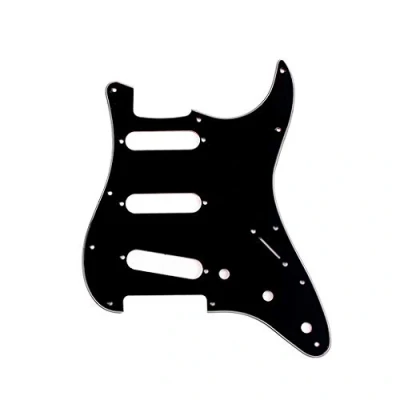 Abbildung von Alnicov Schlagbrett für E Gitarre, 11 Loch, SSSFor Standard Strat Modern Guitar Replacement, schwarz