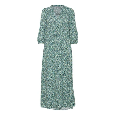 Abbildung von Fransa Frmalu Freizeitkleid, Damen, Größe: Medium, Forest shade leaf flower