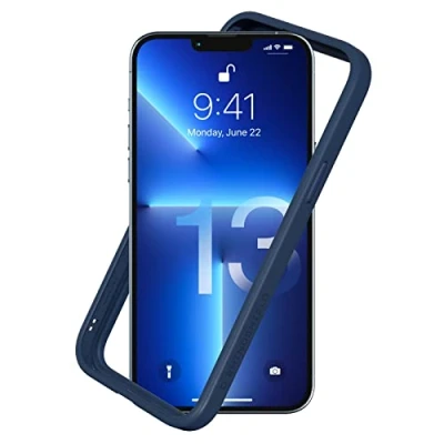 Abbildung von RhinoShield Bumper Case kompatibel mit [iPhone 13 Pro Max] CrashGuard NX Stoßdämpfende Schutzhülle im schlanken Design 3.5 Meter Fallschutz Marineblau