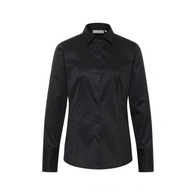 Abbildung von Eterna Cover Shirt Regular FIT Hemdbluse, Damen, Größe: 34, Schwarz