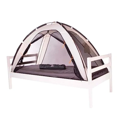 Abbildung von DERYAN Bedtent Moskitonetz für Bett Cream Schützt Ihr schlafendes Kind vor Mücken und Insekten Leicht Kompakt Tragbares Reise