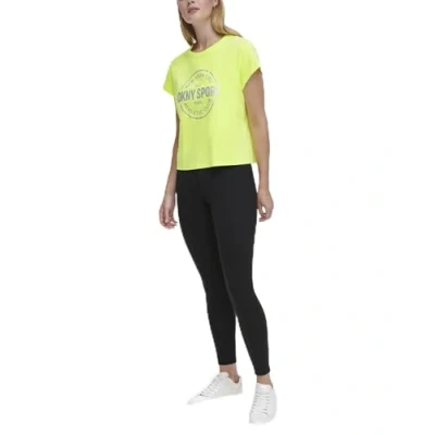 Abbildung von DKNY Women&#039;s Metallic Athletic Mesh Shirt, Zest, Large