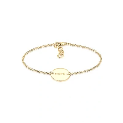Abbildung von Elli Armband Damen Hope Schriftzug in 925 Sterling Silber vergoldet