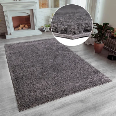 Abbildung von Home affaire Hochflor Teppich &quot;Shaggy 30&quot;, rechteckig, Teppich, Uni Farben, besonders weich und kuschelig