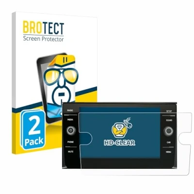 Abbildung von BROTECT (2 Stück Schutzfolie für Volkswagen Composition Media 2017 Displayschutz Folie Ultra Klar