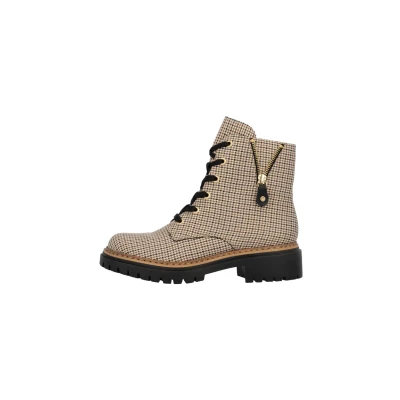 Abbildung von Rieker Schnürstiefelette, Damen, Größe: 39, Beige Schuhe