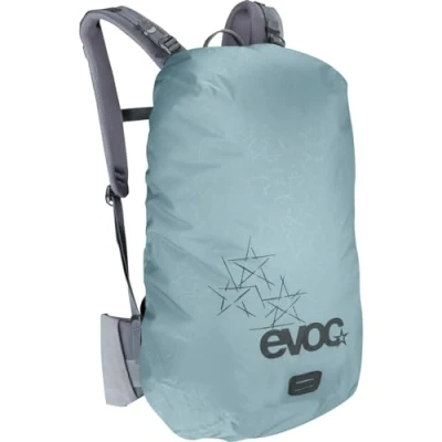 Abbildung von EVOC RAINCOVER SLEEVE Rucksack Regenschutz für Outdoorabenteuer, wasserdichte Schutzhülle (flexible Größenanpassung durch Kordelzug, reflektierender Druck, Größe: M, L)