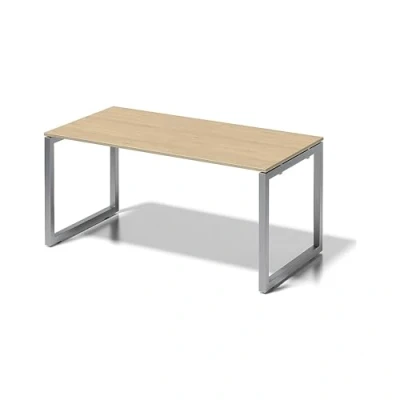 Abbildung von BISLEY Cito Schreibtisch, 740 mm höhenfixes O Gestell, Metall, Mp355 Dekor Ahorn, Gestell Silber, 80 x 160 85 cm