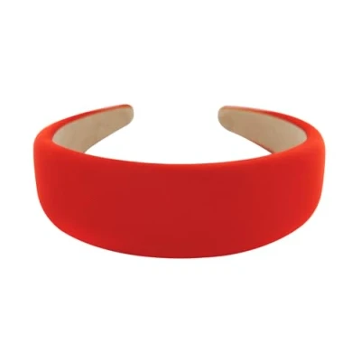 Abbildung von axy Breiter Haarreif mit Stoff gepolstertes Candy Colours Wunderschön Stirnband Haarschmuck Haarreifen HRK2A (Orangerot)