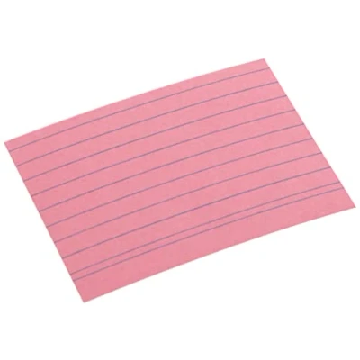 Abbildung von herlitz Karteikarte A8, liniert, rosa, 100 Stück