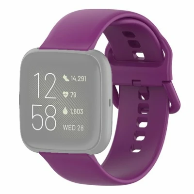 Abbildung von Fitbit Versa 1 / 2 &amp; Lite Silikon Sportband mit Schnallenverschluss Lila Größe: Klein