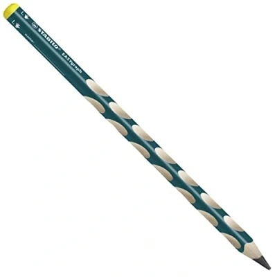 Abbildung von Ergonomischer Dreikant Bleistift für Linkshänder STABILO EASYgraph in petrol Einzelstift Härtegrad B