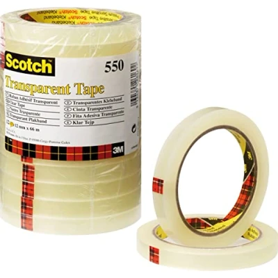 Abbildung von Scotch 5501966 Klebeband 550 (Polypropylenfolie, 19 mm x 66 m) 8 Rollen transparent