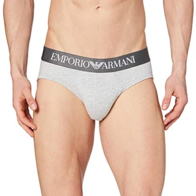 Abbildung von Emporio Armani Herren Brief Iconic Logoband Slip, Weiß, M EU