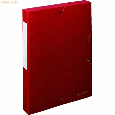 Abbildung von 10 x Exacompta Dokumentenbox A4 Exa Box Scotten 600g/qm mit Gummizug r