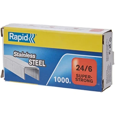 Abbildung von Rapid 24858100 Heftklammern 24/6mm Super Strong, rostfrei, 1000 Stück