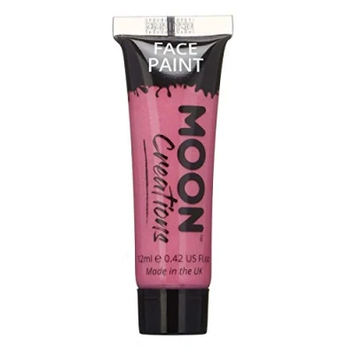 Abbildung von Moon Creations Gesichts und Körperfarbentuben, gebrauchsfertige Gesichtsfarbe, ohne Flocken, tierversuchsfrei, Kostüme, Feste, Halloween für Kinder, Erwachsene (hellrosa, 12 ml)