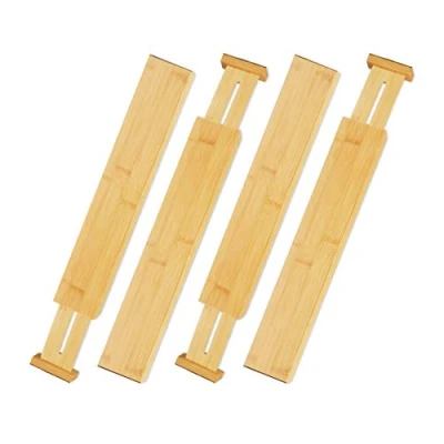 Abbildung von relaxdays Schubladeneinsatz Schubladentrenner Bambus 4er Set