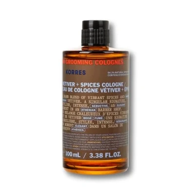 Abbildung von KORRES ATHENIAN GROOMING Eau de Cologne mit Vetiver &amp; würzigen Noten, warmer holziger Duft für Männer, silikon parabenfrei, vegan,100 ml