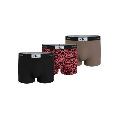 Abbildung von Calvin Klein Underwear Trunk 3 PACK Panties, Herren, Größe: Small, Black/coral/light brown
