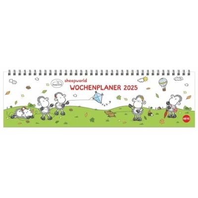 Abbildung von sheepworld Wochenquerplaner 2025: Praktischer Tischquerkalender mit Spiralbindung und niedlichen Schaf Cartoons. Liebevoll illustrierter Tisch Kalender. (Tisch Querplaner Heye)