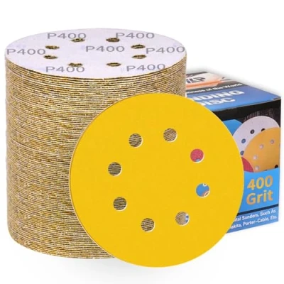 Abbildung von 100 Stück Schleifpapier 125mm Klett 400 Körnung Schleifscheiben Für Exzenterschleifer 8 Loch Schleifblätter Profi Holz Metall Entrosten und Farbe