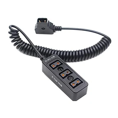 Abbildung von HangTon D tap 1 auf 3 Dreifach Splitter Kabel Box, Stecker Buchse, Port Verteiler für Ronin 2 und V Mount Batterie (schwarz gewickelt)