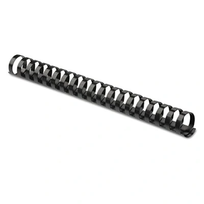 Abbildung von Fellowes 52367 Kunststoff Kammbindungen, 1,9 cm Durchmesser, 150 Blatt Kapazität, schwarz (100 Stück)